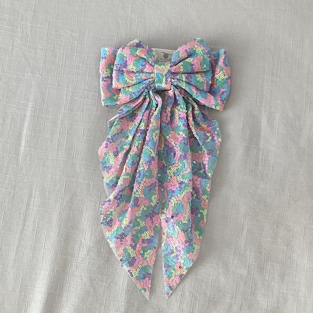 Colorful Sequin Bow for Kids